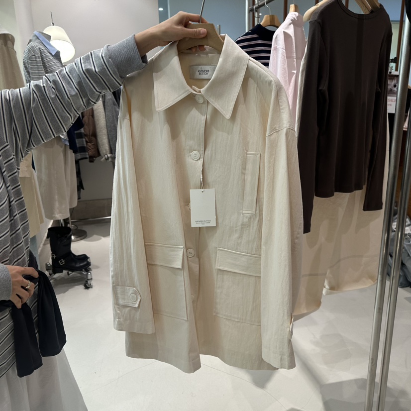 ANDMORE BUTTON韓國直郵女裝新款熱賣推薦休閑時尚26春季夾克ANDMORE BUTTON夾克圖色1