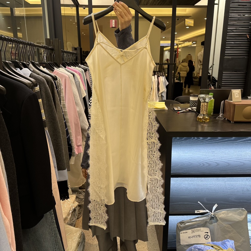 LE ETOILE東大門代購女裝新款職業時尚推薦連衣裙雪紡蕾絲LE ETOILE連衣裙