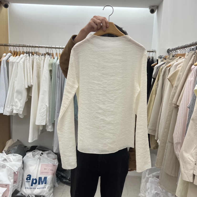 DRESS ROOM韓國代購女裝新品休閑26春季職業推薦長袖T恤DRESS ROOM長袖T恤