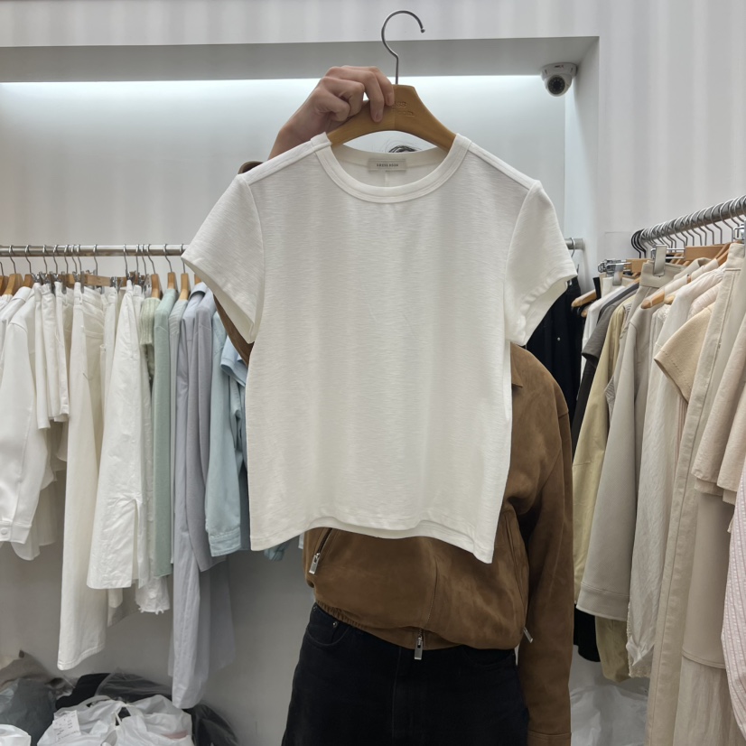 DRESS ROOM韓國代購女裝新款時尚熱賣職業26春季T恤棉質DRESS ROOMT恤圖色2