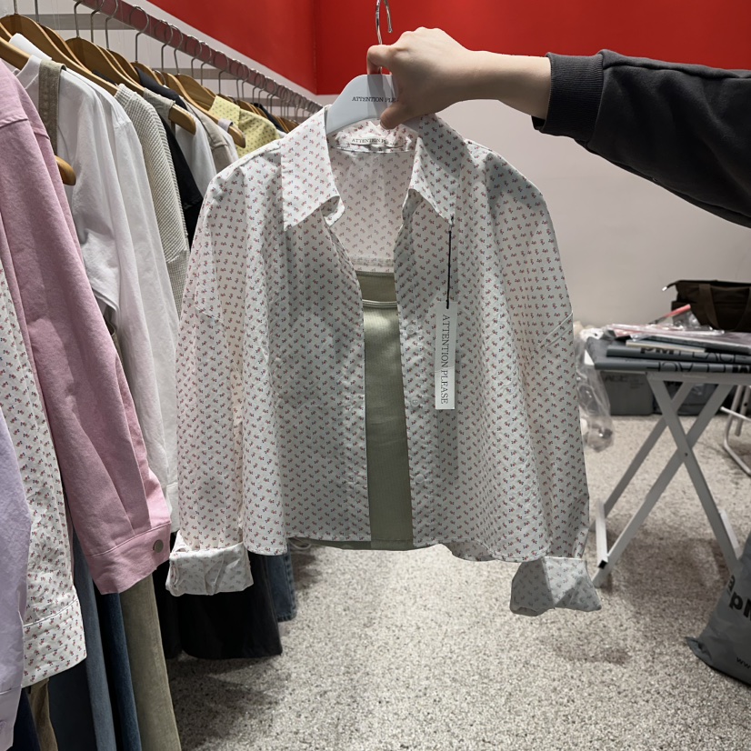 ATPZ東大門代購女士新品時尚職業推薦26春季休閑襯衫蕾絲衫ATTENTION PLEAES襯衫/蕾絲衫圖色2