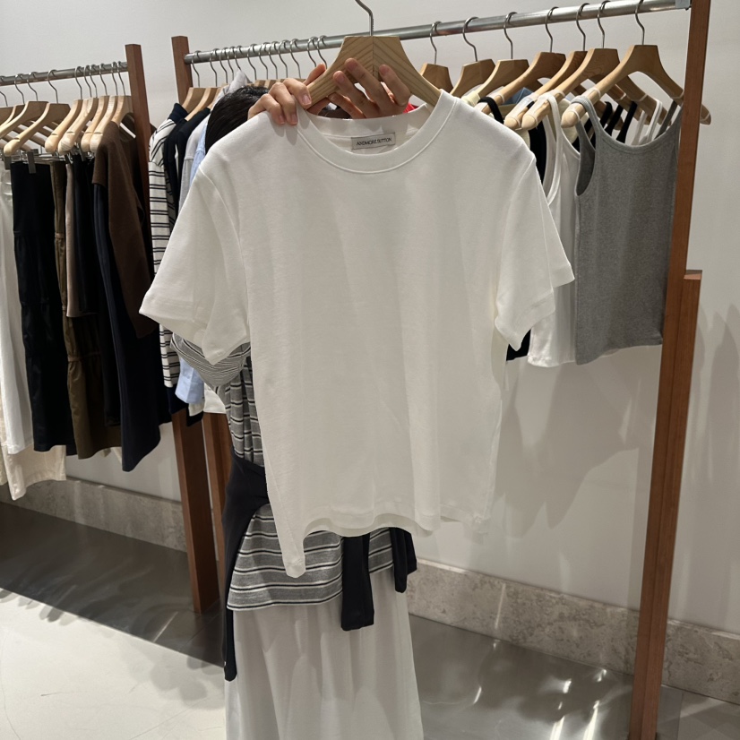 ANDMORE BUTTON韓國直郵女士新品推薦休閑職業熱賣人氣T恤ANDMORE BUTTONT恤圖色1