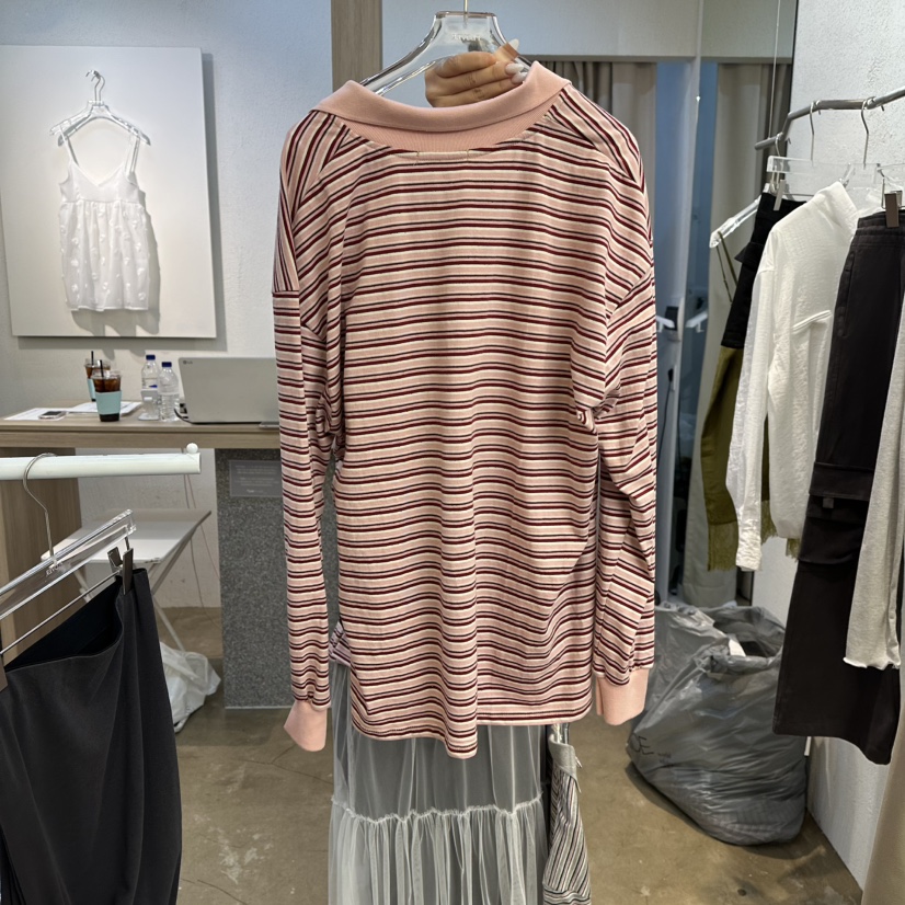 PLOVER韓國代購女裝新品熱賣人氣時尚休閑職業推薦長袖T恤PLO_VER長袖T恤