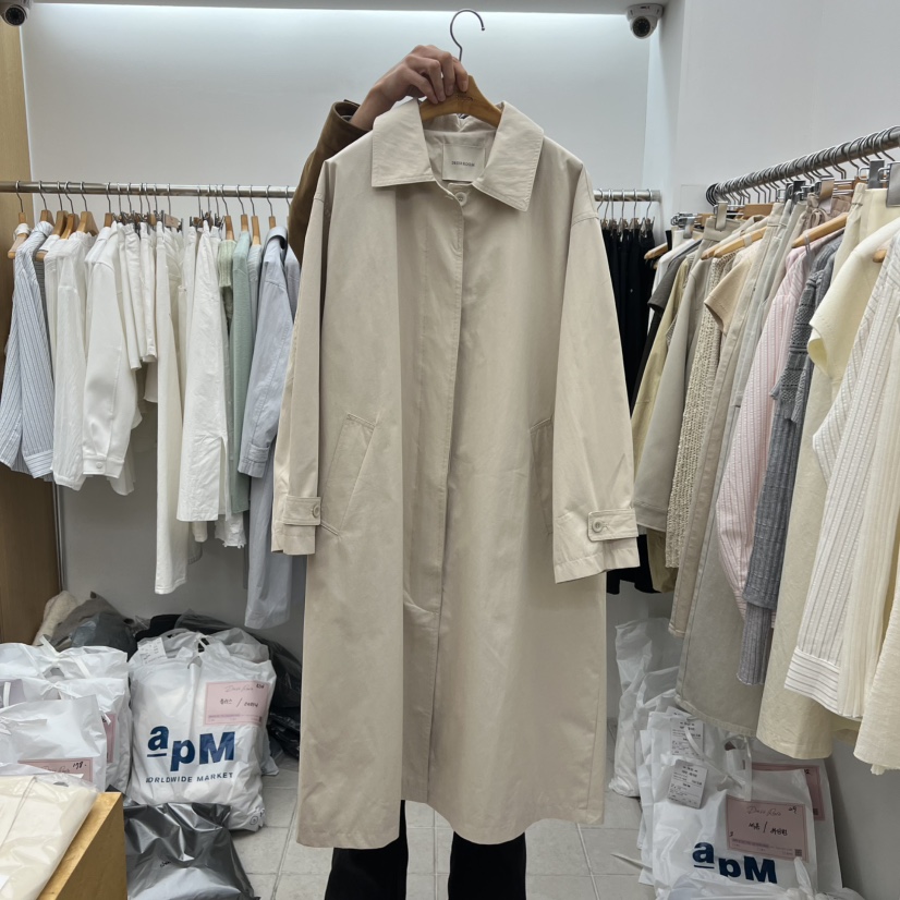 DRESS ROOM韓國直郵女裝新品時尚人氣職業推薦26春季長款風衣DRESS ROOM長款風衣圖色2