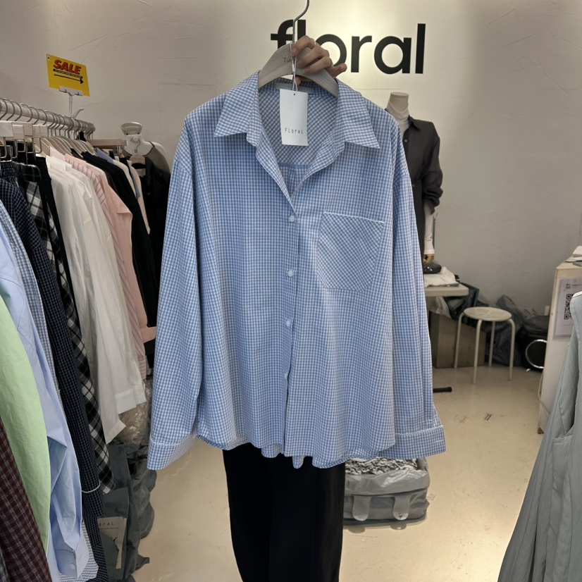 FLORAL韓國直郵女士新品時尚人氣推薦職業休閑襯衫蕾絲衫FLORAL襯衫/蕾絲衫圖色1