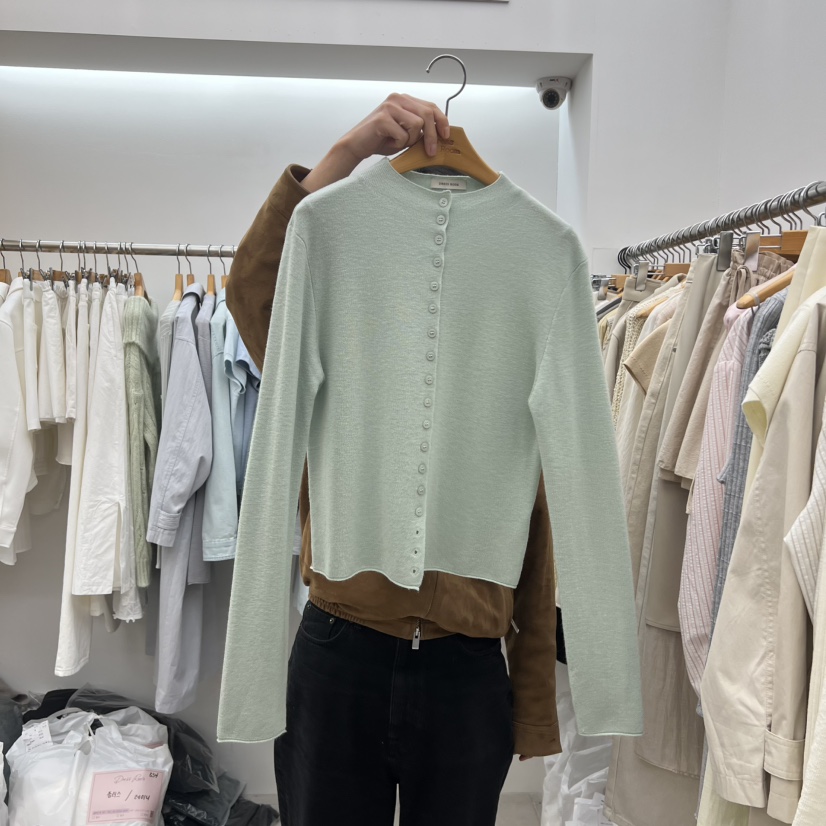 DRESS ROOM東大門代購女裝新款人氣熱賣時尚針織衫羊絨紐扣DRESS ROOM針織衫圖色2