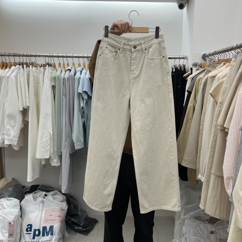 DRESS ROOM韓國直郵女裝新款時尚人氣熱賣26春季牛仔褲棉質DRESS ROOM牛仔褲圖色3