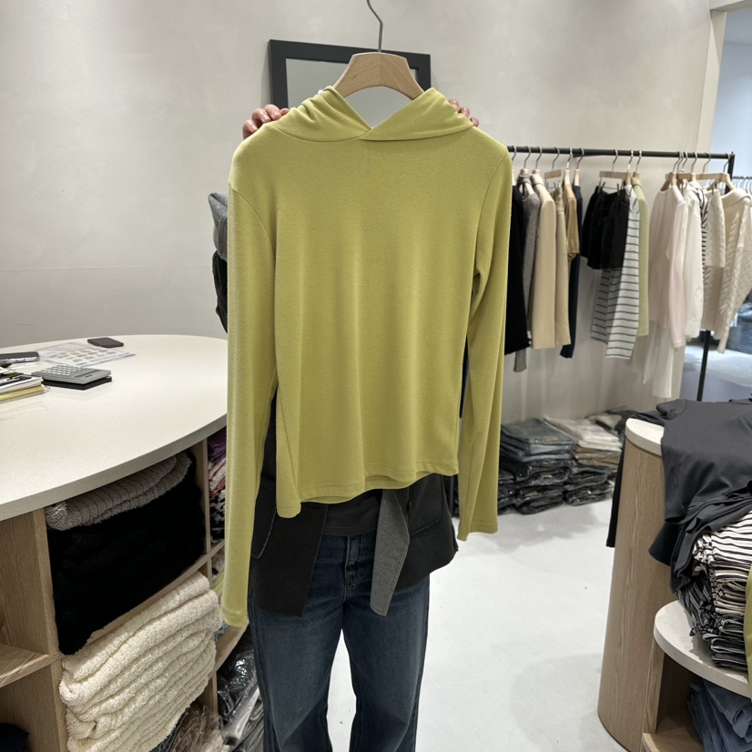 AURA東大門代購女裝新品人氣休閑熱賣26春季時尚推薦長袖T恤Au ra長袖T恤圖色2