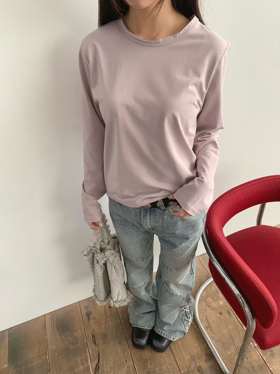 FORMAL韓國代購女裝新品26春夏熱賣休閑職業真品時尚長袖T恤FORMAL長袖T恤圖色2