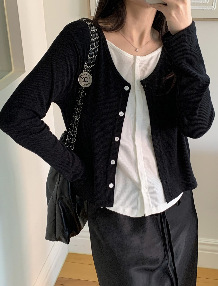 FRILL-T/DADA韓國直郵女士新品推薦時尚休閑套裝柔軟開衫FRILL-T/DADA套裝