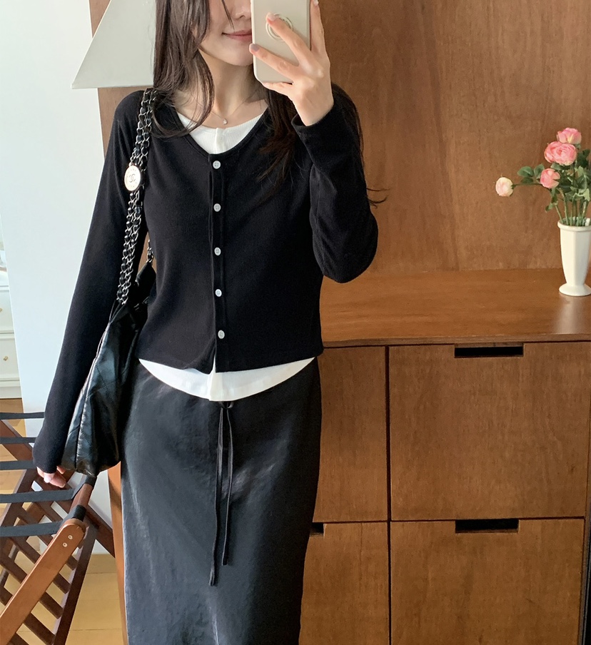 FRILL-T/DADA韓國直郵女士新品推薦時尚休閑套裝柔軟開衫FRILL-T/DADA套裝