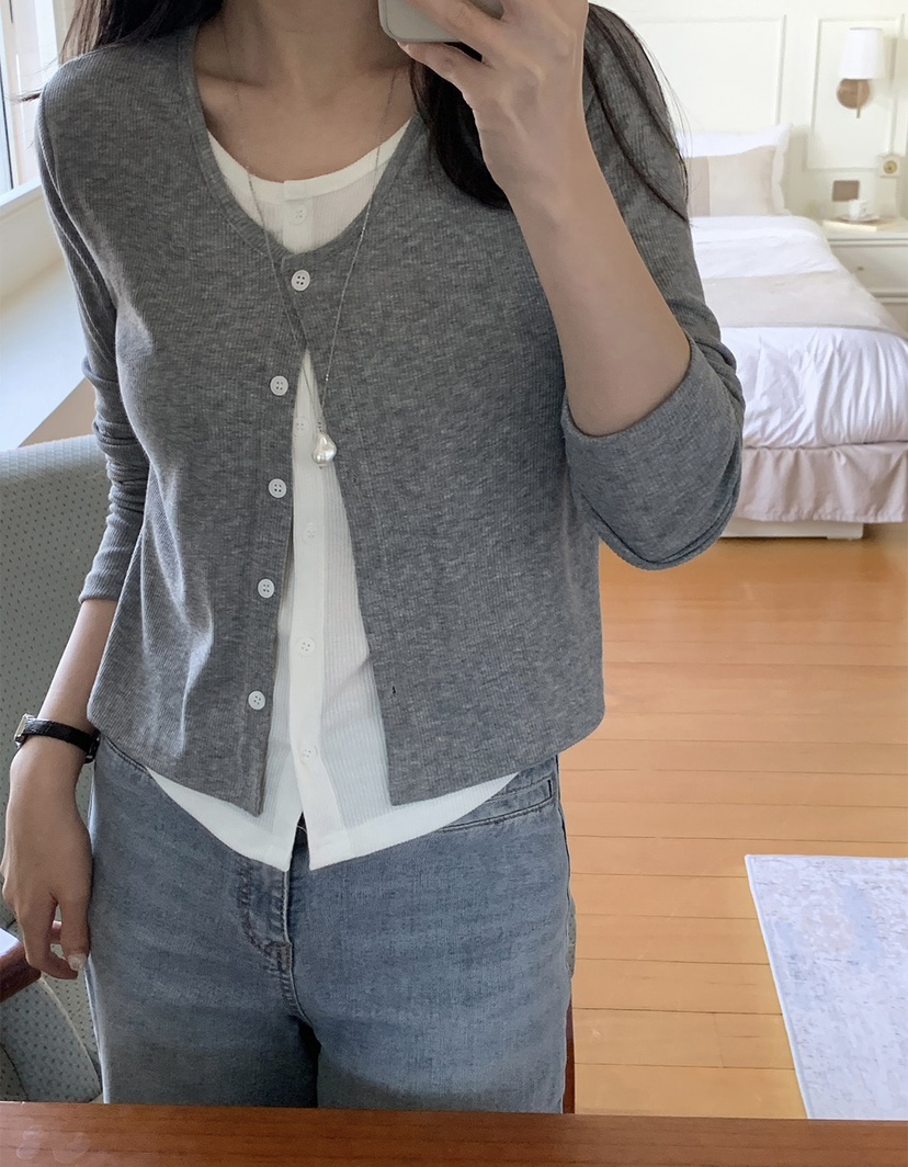 FRILL-T/DADA韓國直郵女士新品推薦時尚休閑套裝柔軟開衫FRILL-T/DADA套裝