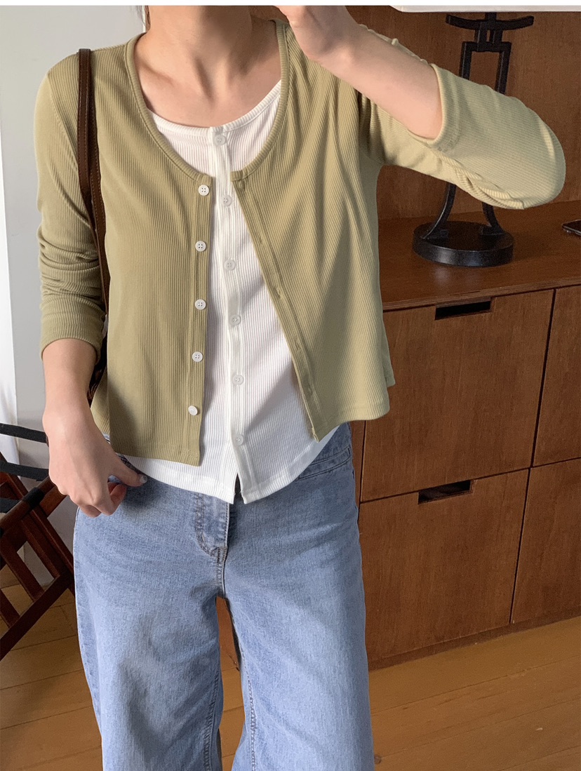 FRILL-T/DADA韓國直郵女士新品推薦時尚休閑套裝柔軟開衫FRILL-T/DADA套裝