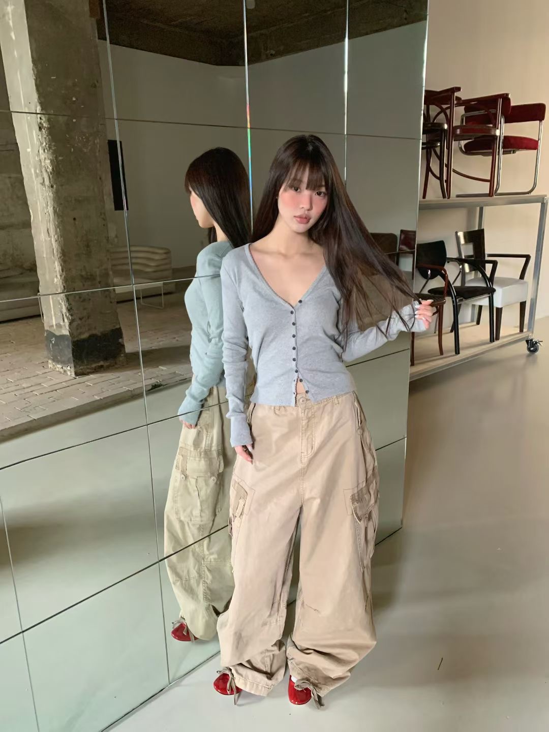 FORMAL韓國直郵女裝新款人氣職業休閑26春夏休閑褲不含腰帶FORMAL休閑褲圖色1