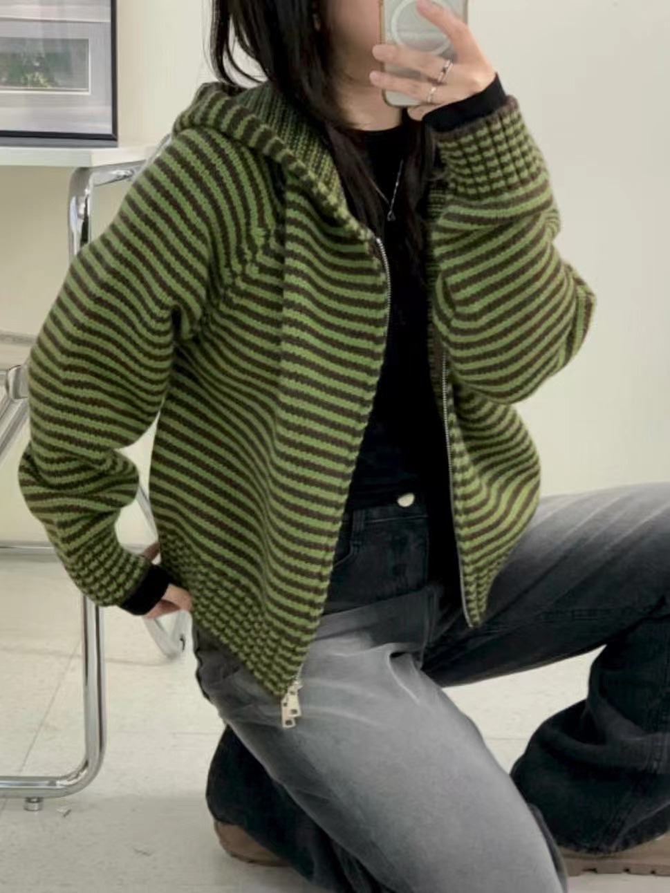 POETE-OT東大門實拍女裝新款真品推薦熱賣休閑26春夏針織衫POETE針織衫圖色3