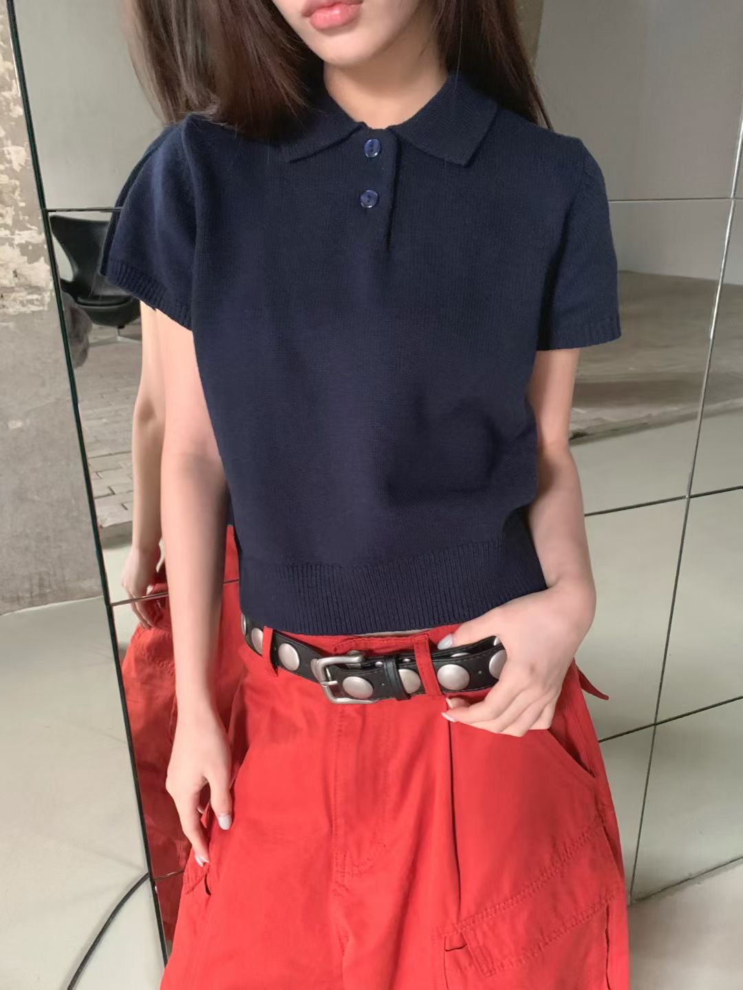 FORMAL東大門代購女裝新品真品人氣時尚職業26春夏針織衫紐扣FORMAL針織衫圖色3