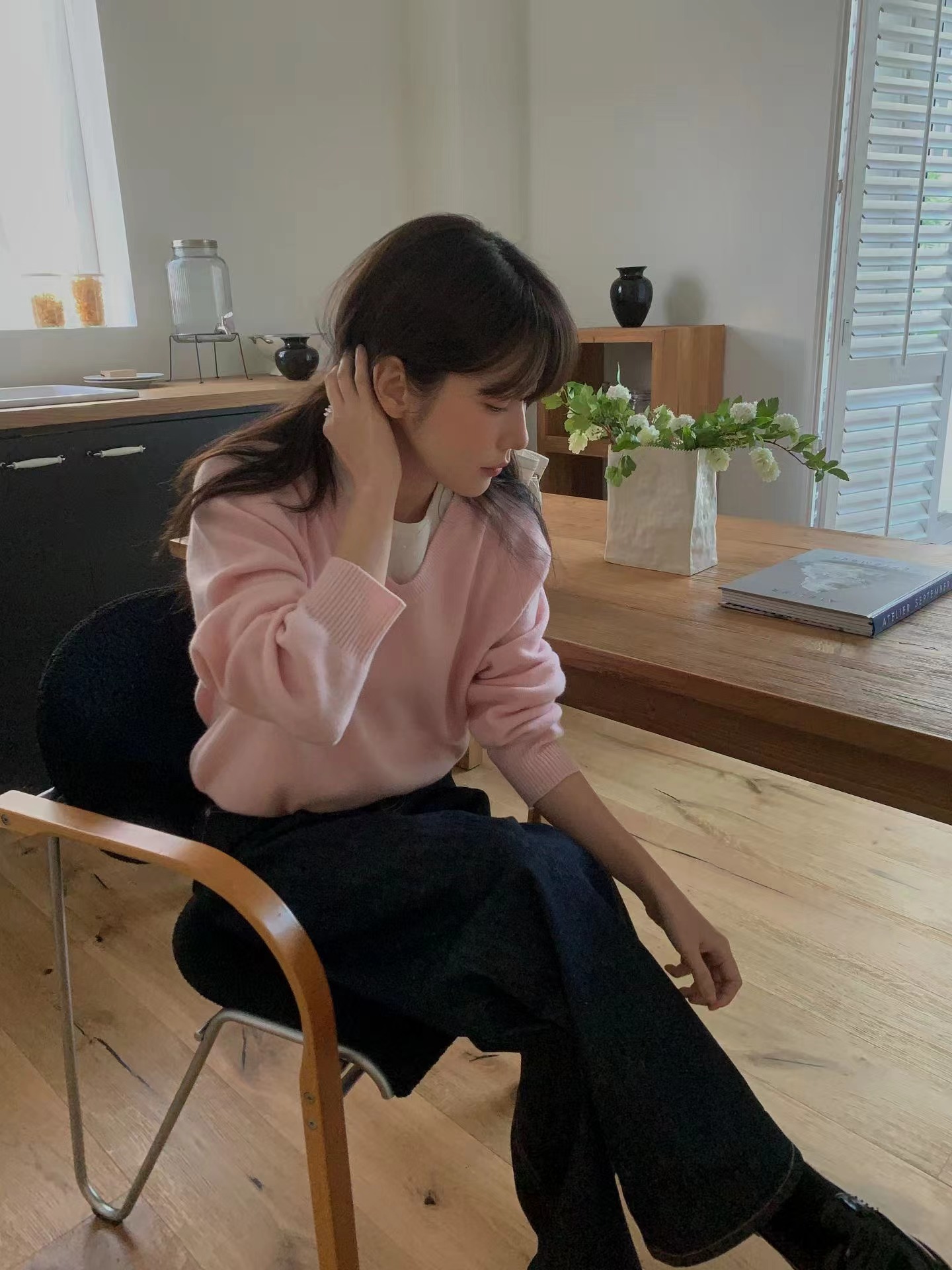 MIELLE-미엘르-OT東大門直郵女裝新品職業熱賣針織衫羅紋MIELLE-미엘르-OT針織衫圖色1