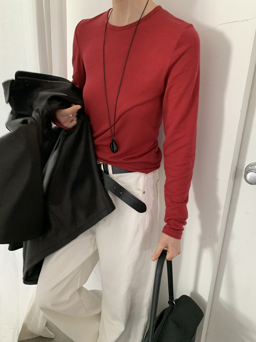 MOVENNE韓國直郵女裝新款休閑職業26春夏真品推薦長袖T恤MOVENNE長袖T恤