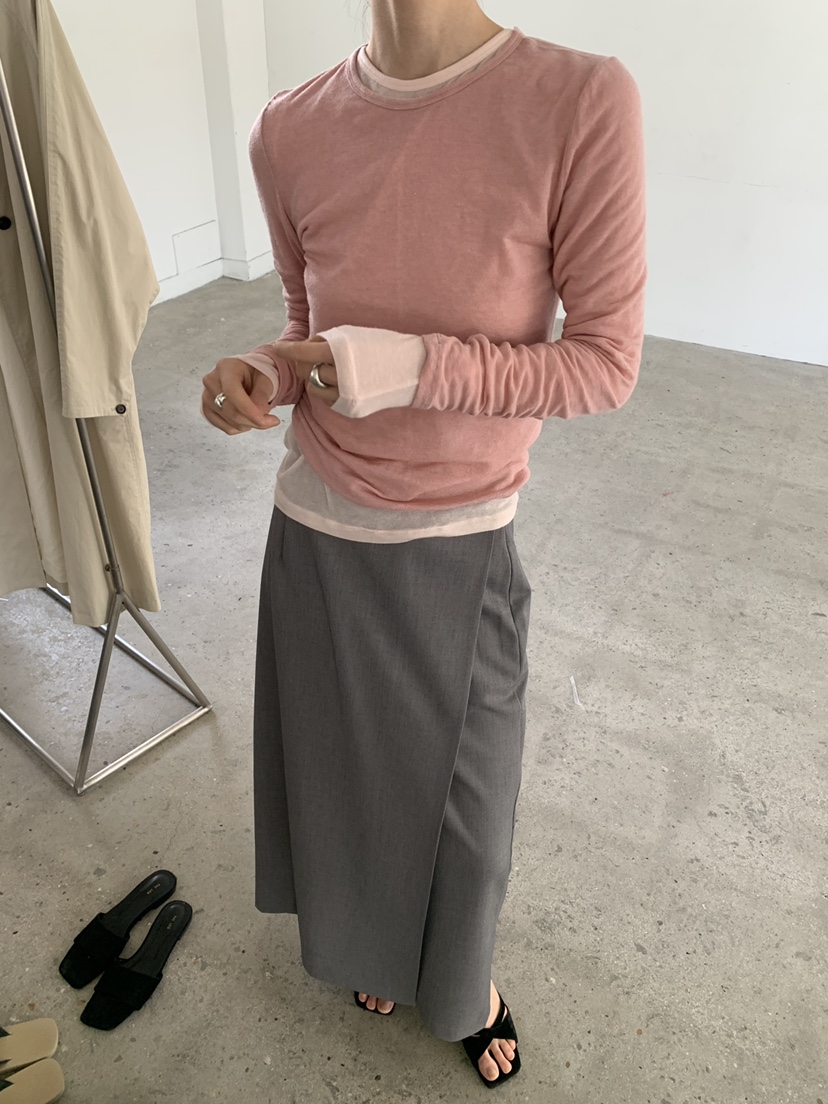 MOVENNE韓國直郵女裝新款休閑職業26春夏真品推薦長袖T恤MOVENNE長袖T恤