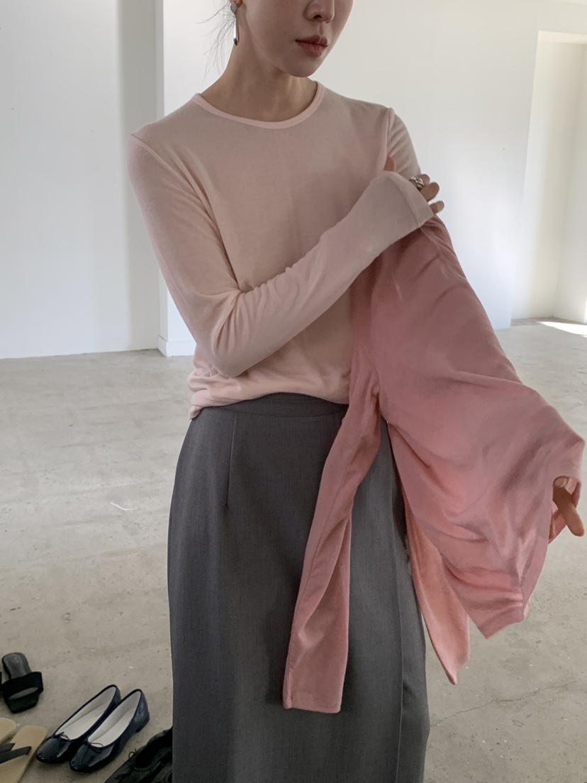 MOVENNE韓國直郵女裝新款休閑職業26春夏真品推薦長袖T恤MOVENNE長袖T恤