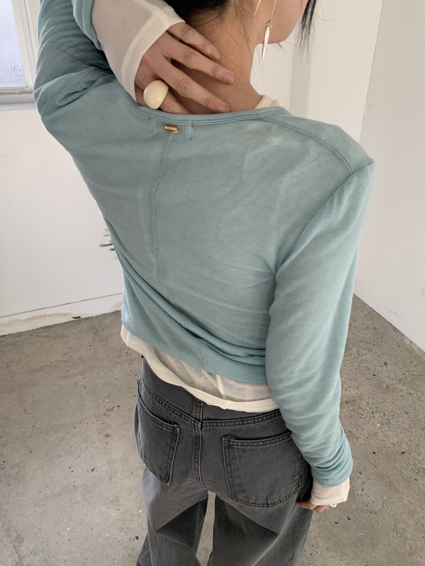 MOVENNE韓國直郵女裝新款休閑職業26春夏真品推薦長袖T恤MOVENNE長袖T恤