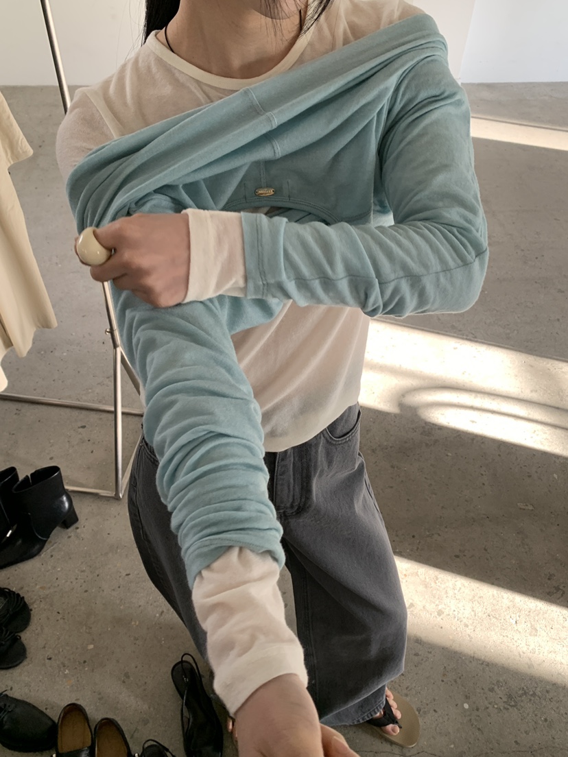 MOVENNE韓國直郵女裝新款休閑職業26春夏真品推薦長袖T恤MOVENNE長袖T恤