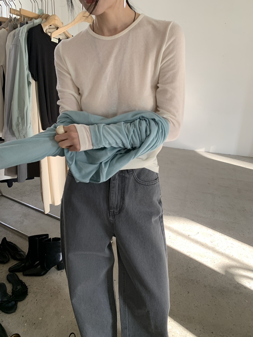 MOVENNE韓國直郵女裝新款休閑職業26春夏真品推薦長袖T恤MOVENNE長袖T恤