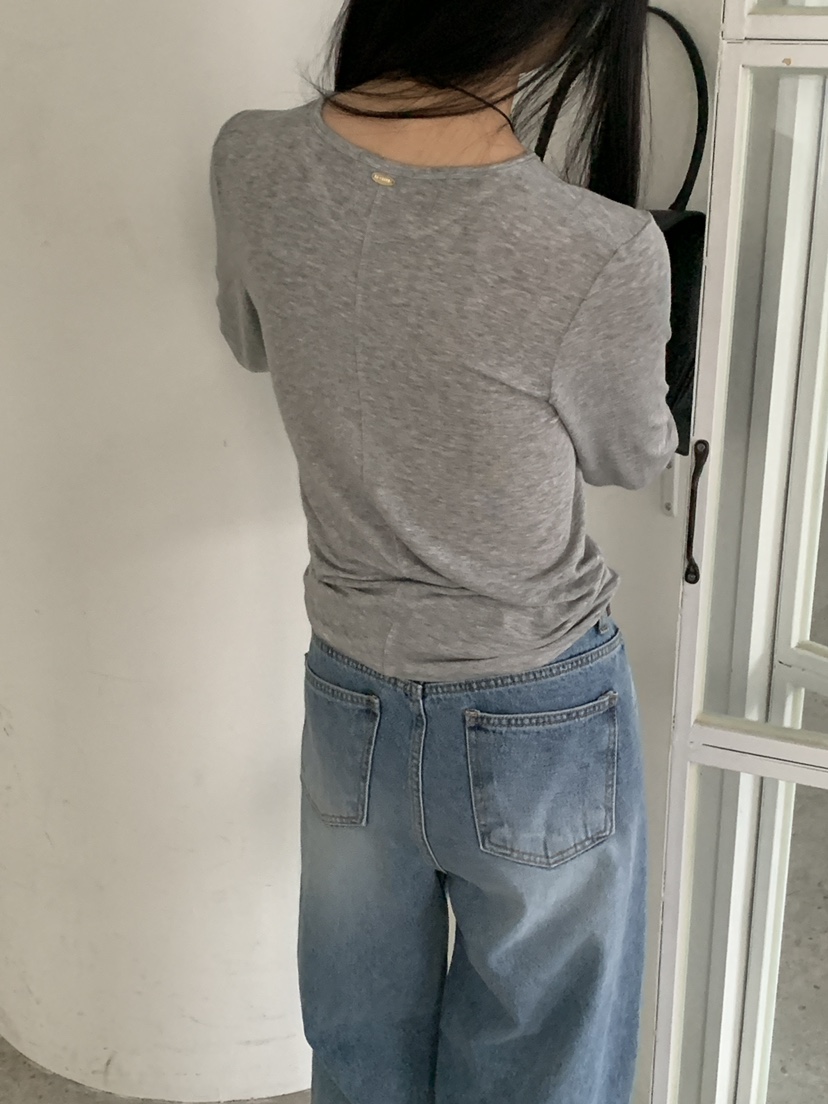 MOVENNE韓國直郵女裝新款休閑職業26春夏真品推薦長袖T恤MOVENNE長袖T恤