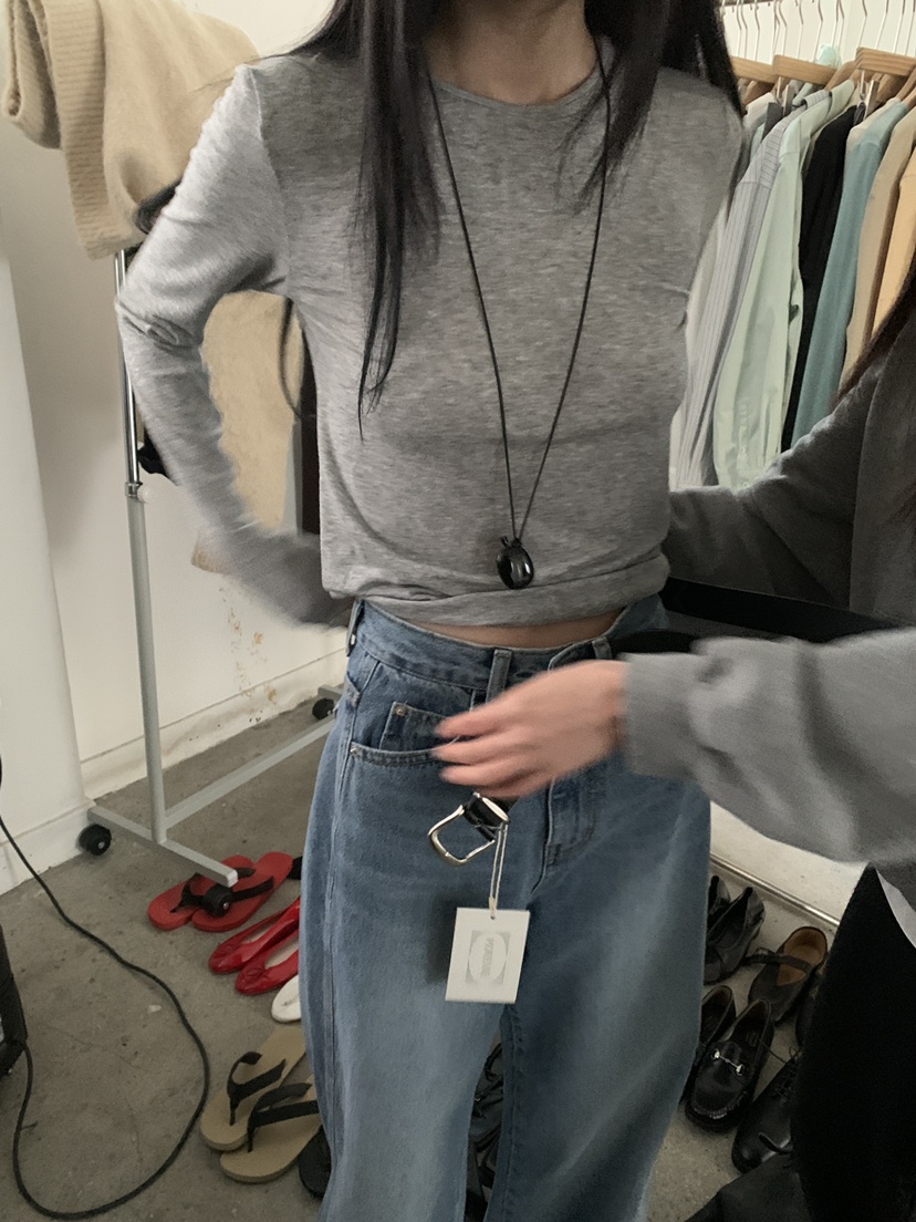 MOVENNE韓國直郵女裝新款休閑職業26春夏真品推薦長袖T恤MOVENNE長袖T恤