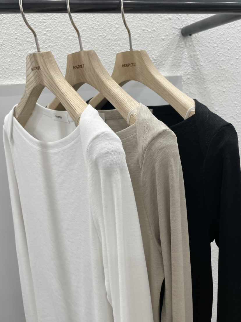 EGGPLANT東大門代購女士新品職業熱賣休閑時尚長袖T恤船領EGGPLANT長袖T恤