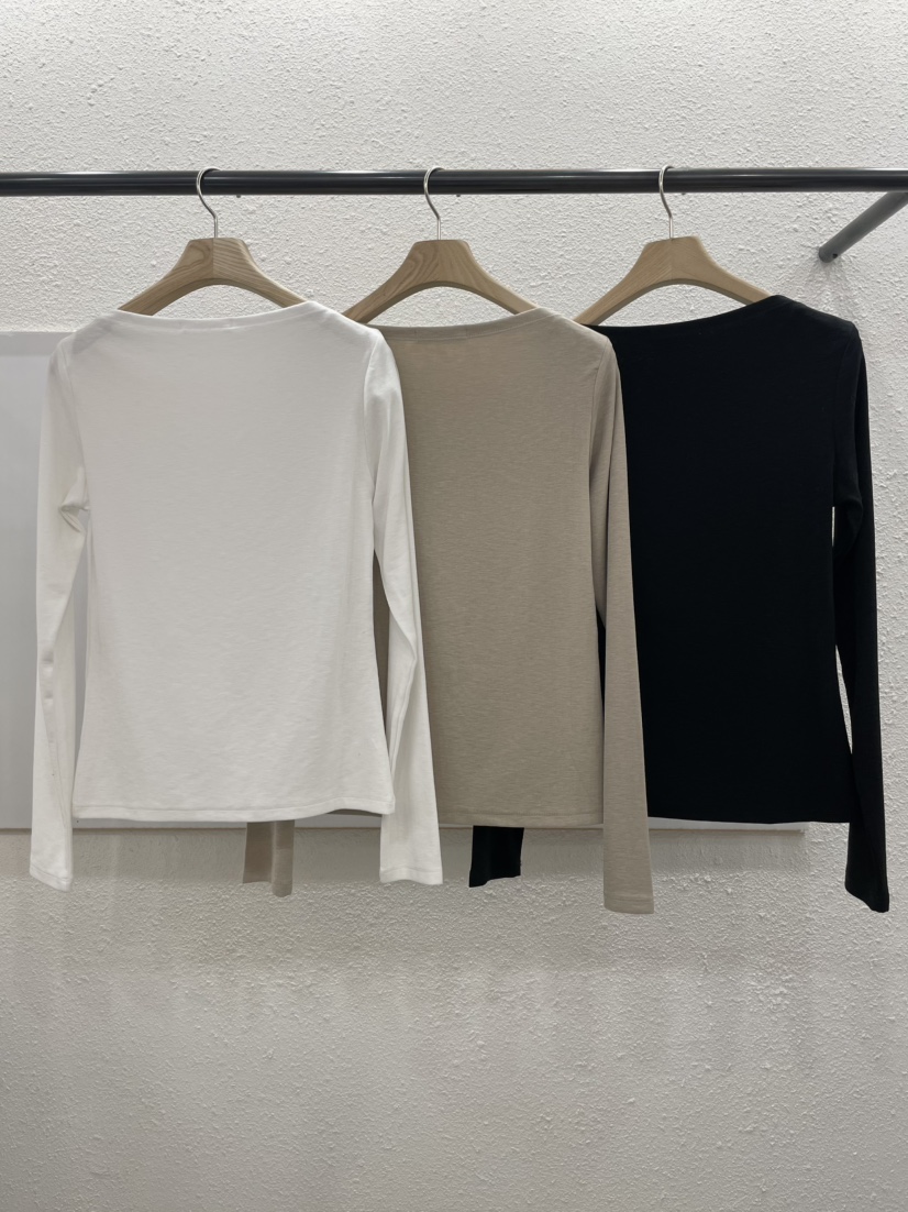 EGGPLANT東大門代購女士新品職業熱賣休閑時尚長袖T恤船領EGGPLANT長袖T恤