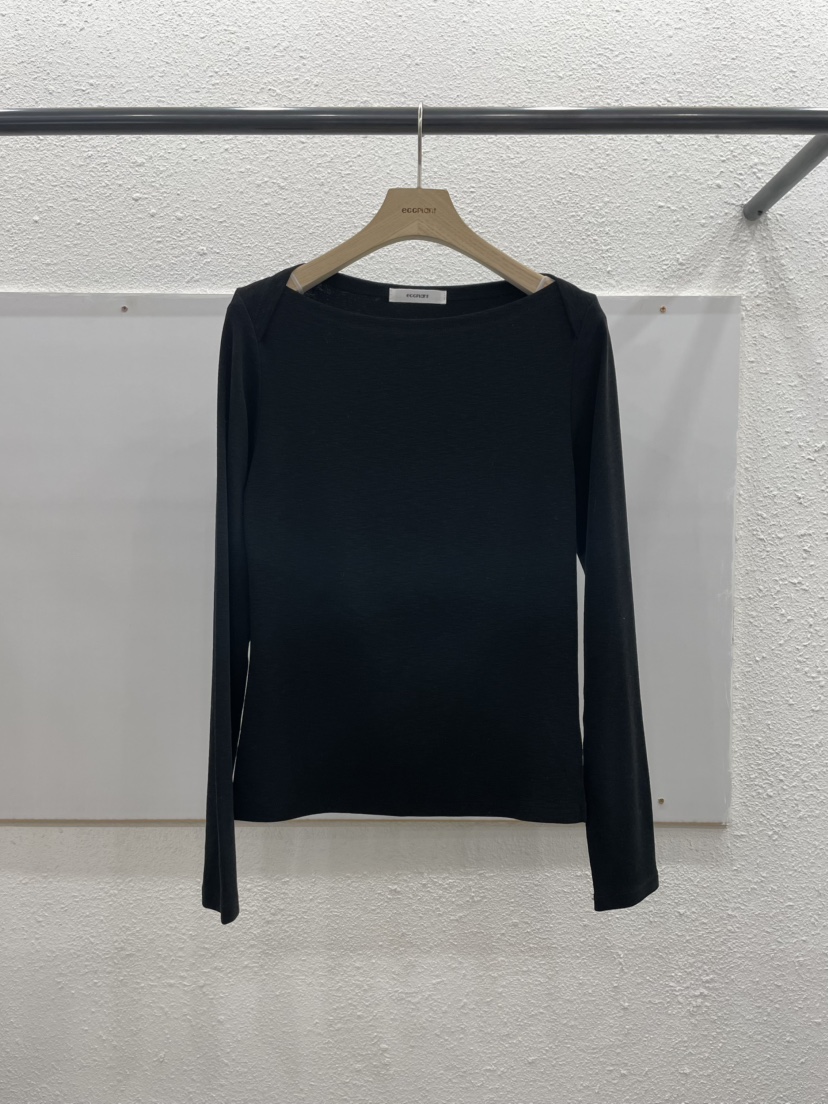 EGGPLANT東大門代購女士新品職業熱賣休閑時尚長袖T恤船領EGGPLANT長袖T恤圖色3