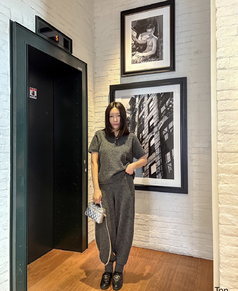 DE VENTI韓國代購女士新品26春夏職業休閑推薦休閑褲針織褲DE VENTI休閑褲