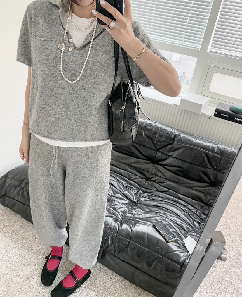 DE VENTI韓國代購女士新品26春夏職業休閑推薦休閑褲針織褲DE VENTI休閑褲