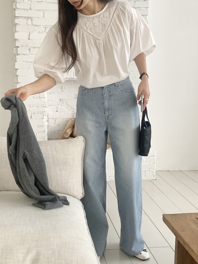 WOOD東大門實拍女士新品推薦真品職業熱賣時尚26春夏牛仔褲WOOD牛仔褲