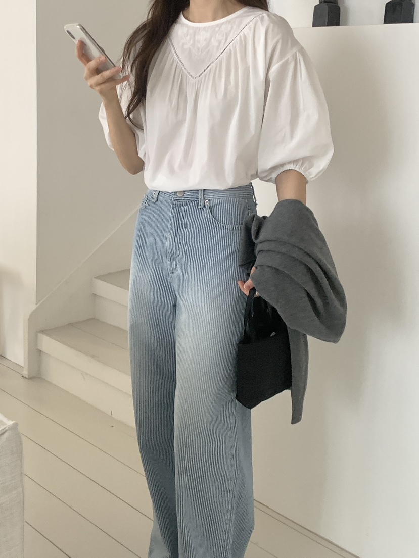 WOOD東大門實拍女士新品推薦真品職業熱賣時尚26春夏牛仔褲WOOD牛仔褲