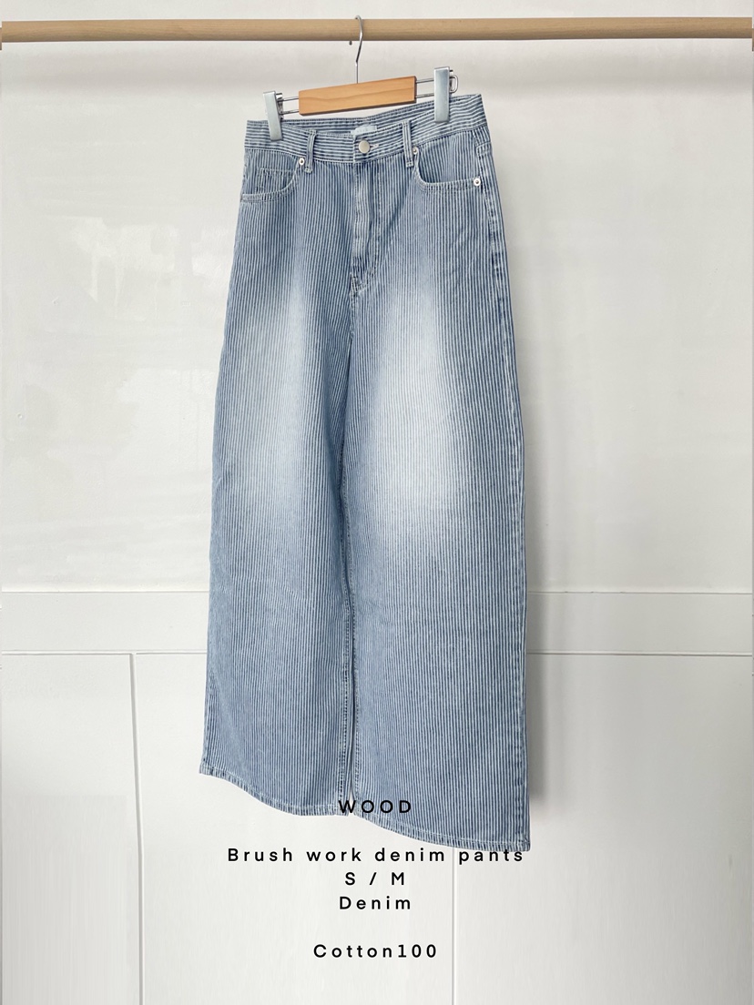 WOOD東大門實拍女士新品推薦真品職業熱賣時尚26春夏牛仔褲WOOD牛仔褲
