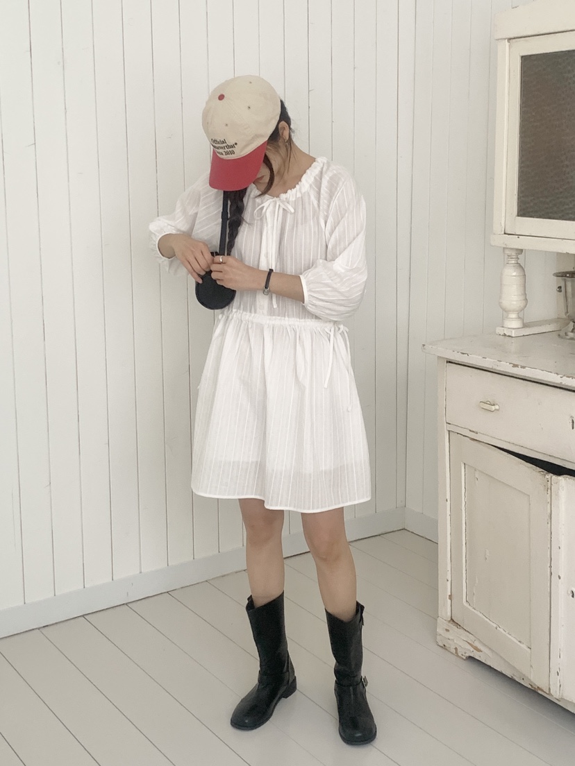 WOOD韓國代購女裝新款推薦時尚真品休閑職業熱賣26春夏連衣裙WOOD連衣裙