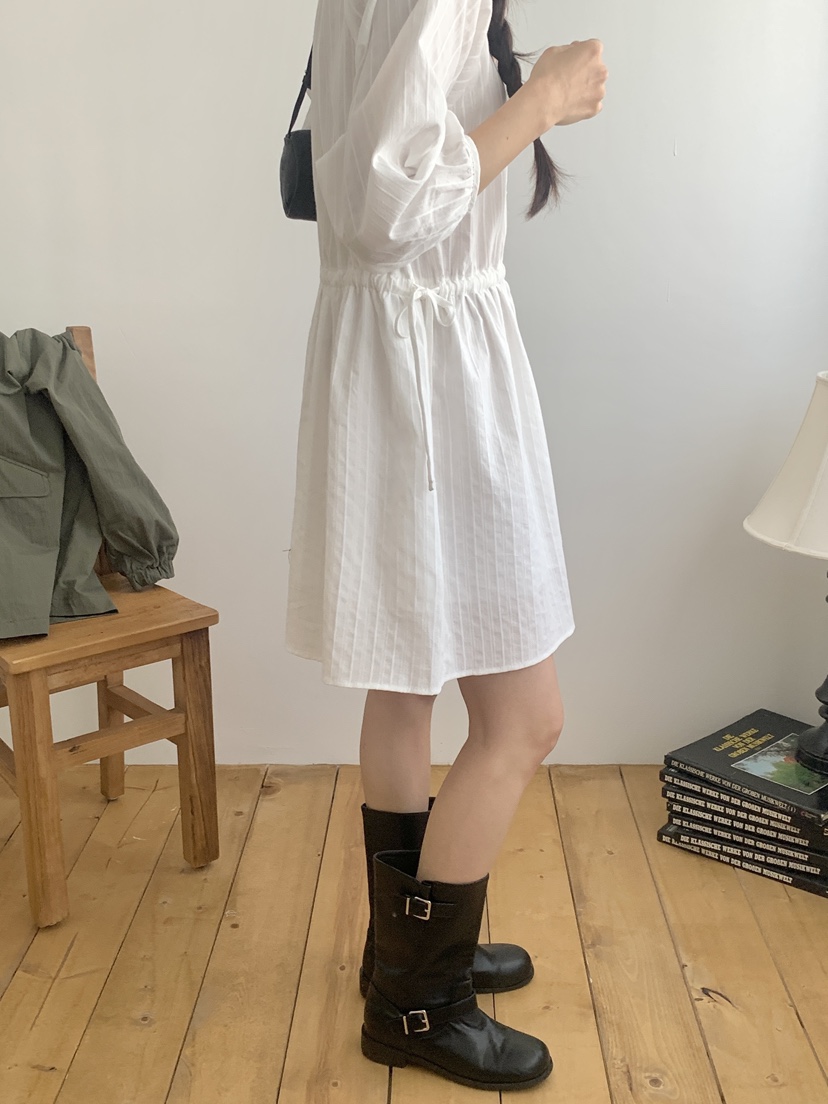 WOOD韓國代購女裝新款推薦時尚真品休閑職業熱賣26春夏連衣裙WOOD連衣裙