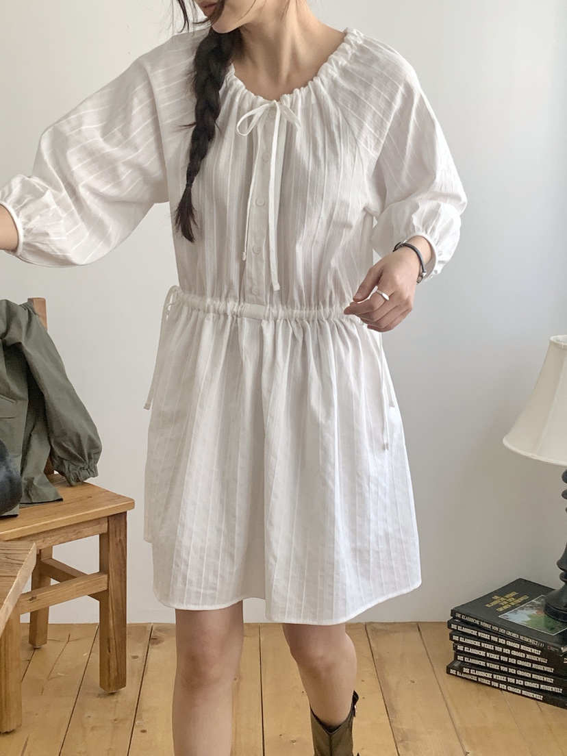 WOOD韓國代購女裝新款推薦時尚真品休閑職業熱賣26春夏連衣裙WOOD連衣裙圖色1