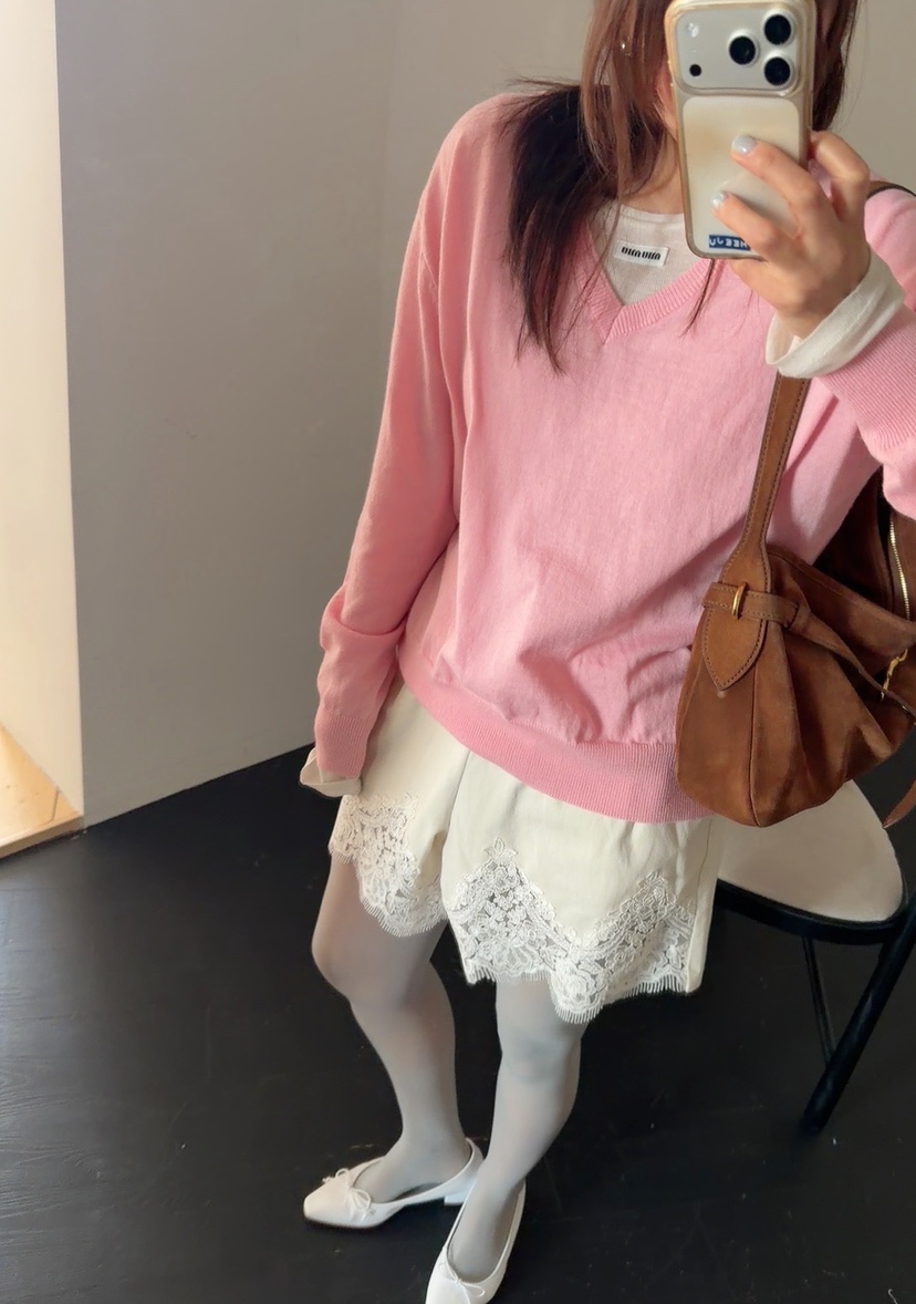 DE VENTI韓國直郵女士新品26春夏熱賣推薦時尚針織衫V領DE VENTI針織衫