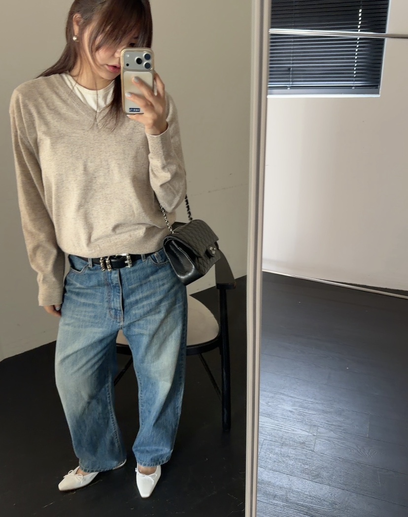 DE VENTI韓國直郵女士新品26春夏熱賣推薦時尚針織衫V領DE VENTI針織衫