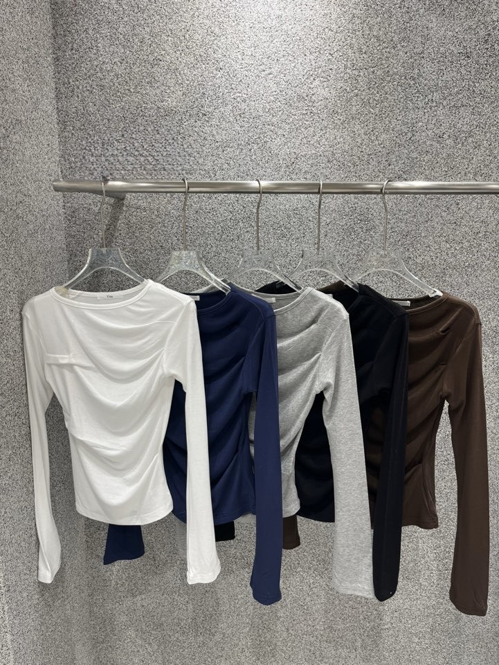 UNA/THE MAY韓國直郵女士新款人氣休閑職業推薦長袖T恤THEMAY/UNA長袖T恤圖色4左四色