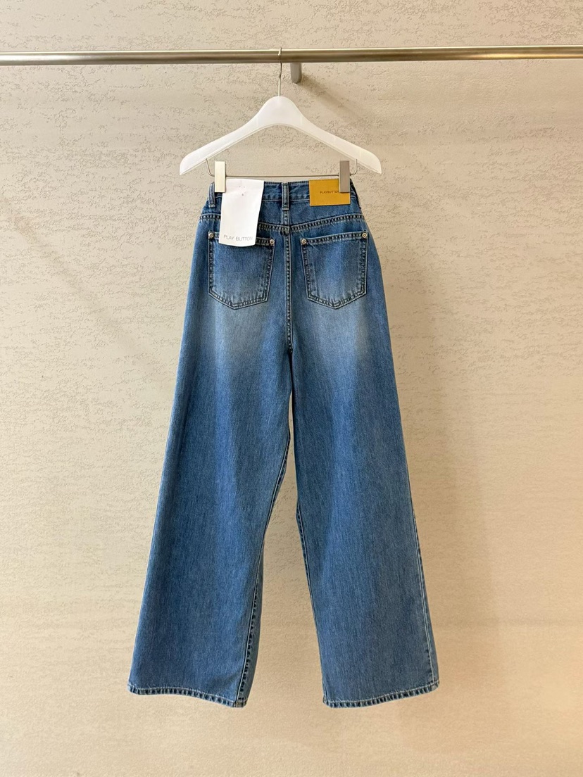 PLAYBUTTON-P韓國直郵女士新品人氣休閑推薦熱賣26春夏牛仔褲PLAYBUTTON牛仔褲