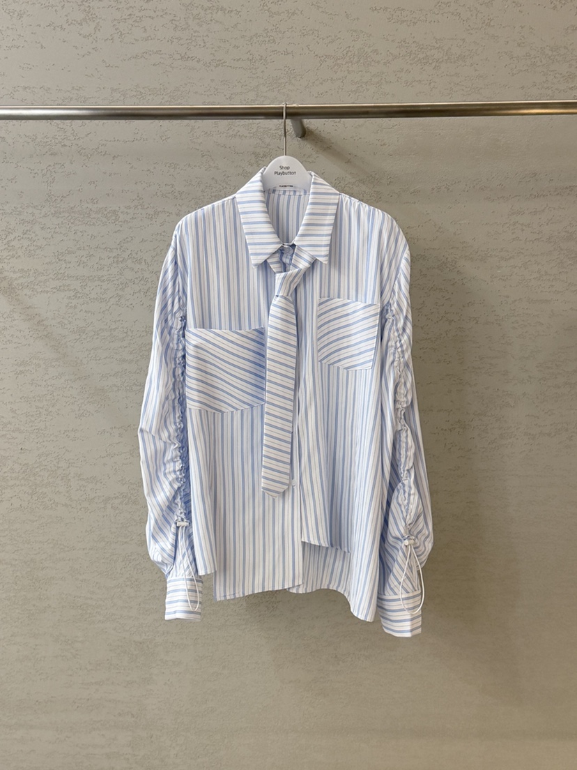 PLAYBUTTON-P東大門實拍女裝新款熱賣職業真品襯衫蕾絲衫PLAYBUTTON襯衫/蕾絲衫圖色2