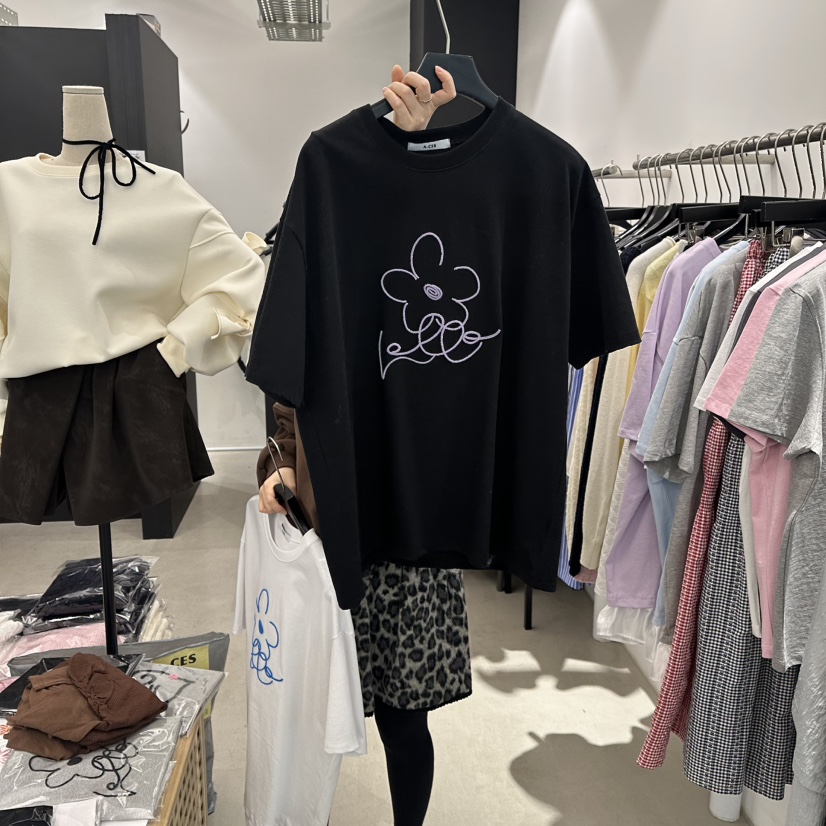 A.CES東大門直郵女裝新款26春夏真品人氣熱賣T恤不含腰包A.CEST恤圖色3