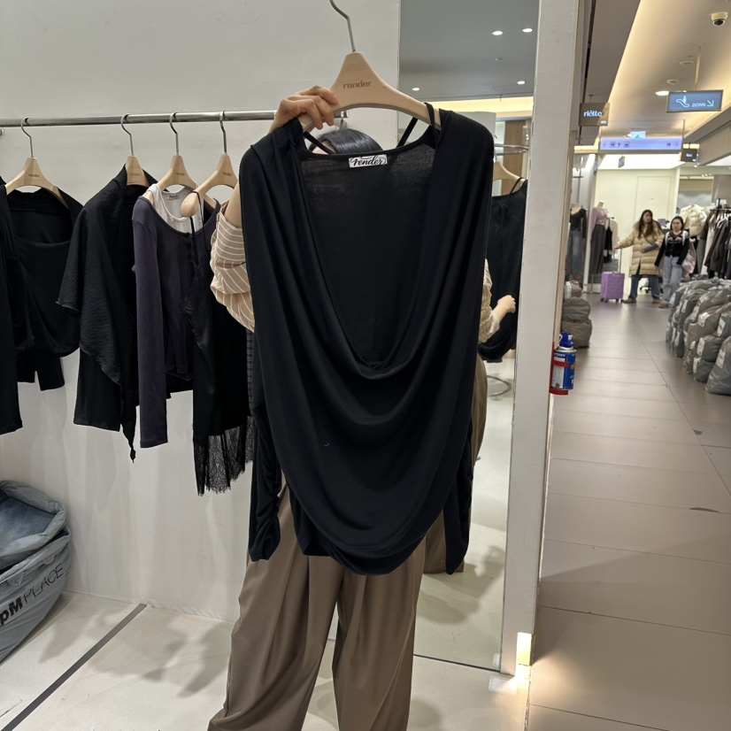 RENDER東大門代購女士新款推薦人氣真品休閑職業長袖T恤高領RENDER長袖T恤圖色3