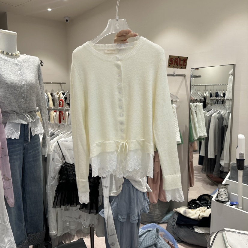 MIMME/LOOKK東大門代購女裝新品26春夏熱賣人氣針織衫刺繡MIMME/LOOKK針織衫圖色1