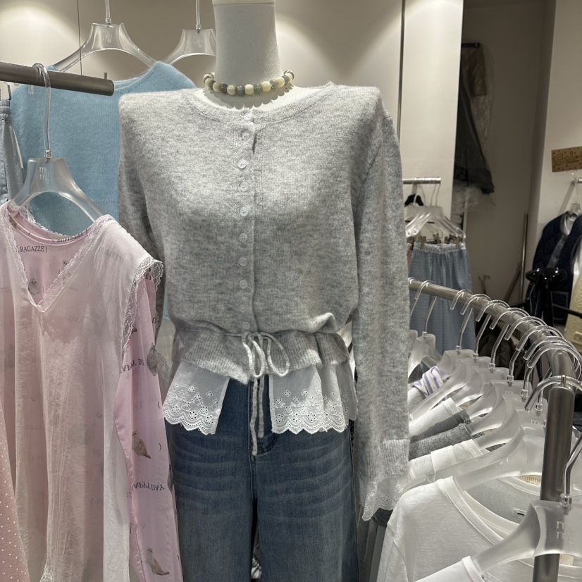 MIMME/LOOKK東大門代購女裝新品26春夏熱賣人氣針織衫刺繡MIMME/LOOKK針織衫圖色2