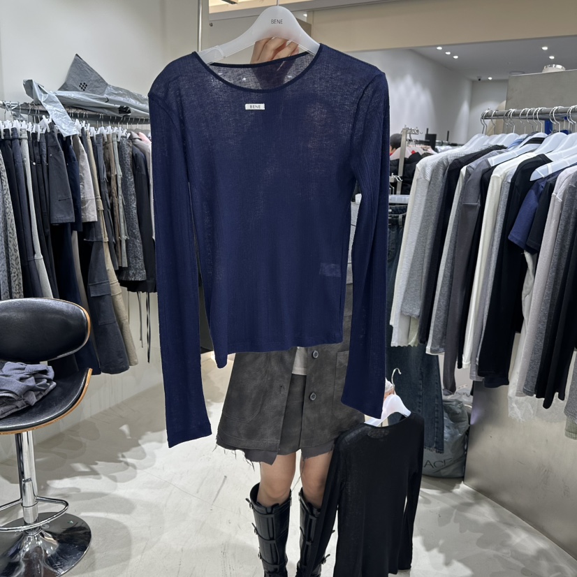 BENE東大門實拍女士新款真品推薦休閑26春夏職業熱賣長袖T恤BENE長袖T恤圖色4